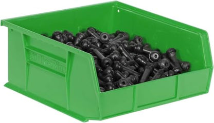 Akro-Mils 30235 AkroBins Plastic Storage Bins, 11"x11"x5", Green, 6-Pack - color: Green
