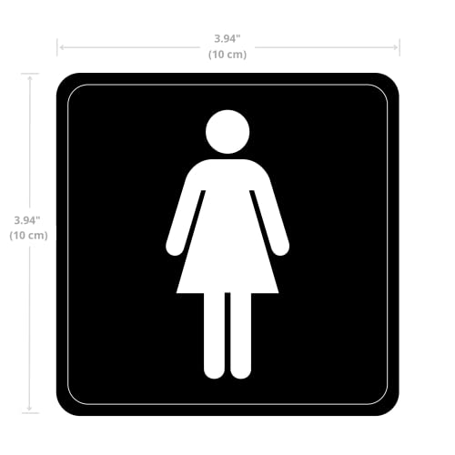 dealzEpic - Men and Women Restroom Sign Stickers - Self Adhesive Peel and Stick Decals - color: Restroom Signs (Black)