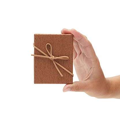 Juvale Jewelry Gift Boxes - 3.7 x 2.9 x 1.3 In, Kraft, Pack of 12 - Velvet Lined & Bow Lid Cardboard Necklace Box - size: 12 Count (Pack of 1)