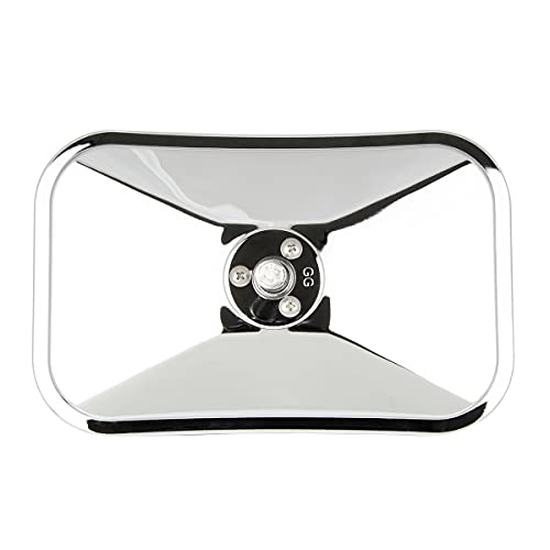 GG Grand General 33086 Stainless Steel Center Mount 5-1/2 X 8-1/2 inches Rectangle Flat Mirror - color: Stainless steel, style: Flat Mirror