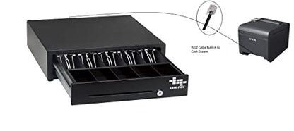 Cash Register Money Drawer, Printer Driven. Compatible with Square - style: Cash Drawer