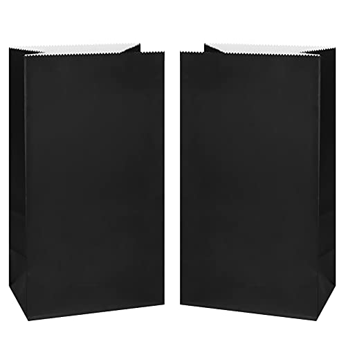 KEYYOOMY Small Black Paper Bags Black Goodie Bags (50 CT, 4.7x2.4x8.7 in) - color: Black, size: 4.7x2.4x8.7 in - Small