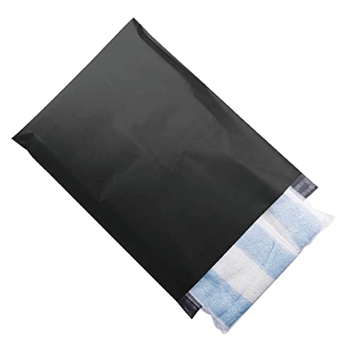 #7 50 PCS 14.5x19 inch Poly Mailers Shipping Envelopes Packaging Bags Enhanced Durability Office Industrial Postal Gift Bags with Self Adhesive, Waterproof and Tear-Proof, Black - color: Black