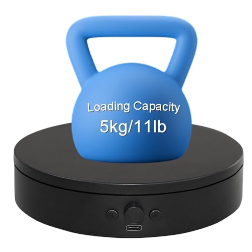 Rotating Display Stand Easy to Switch Direction, Adjustable Speed, Used for Product Display, Jewelry, Shoes Shooting and Display (7.87inch/Black/(3PCS per pack)) - color: 7.87inch/Black/(3PCS per pack)