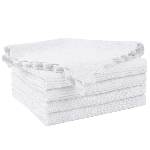 Orighty Microfiber Cleaning Cloth 5 Pack, White Cleaning Rags 12x11 inch - color: White, size: 5 Pack