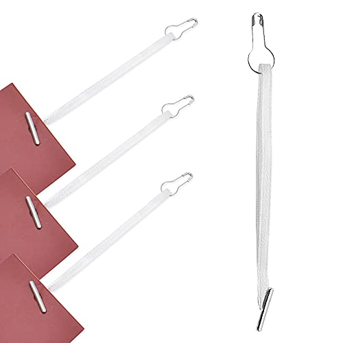 4.5" 500Pcs Hang Tag Fasteners Silks and Satin Strings Safety Pin and Barb Easy and Fast to Attach(White) - color: White