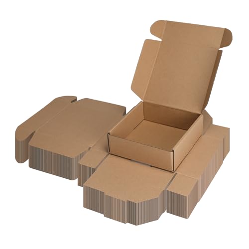 PHAREGE 50 Pack 6x6x2 inch Small Shipping Boxes, Brown Mailing Boxes - color: Brown, size: 6x6x2 inch 50 Pack