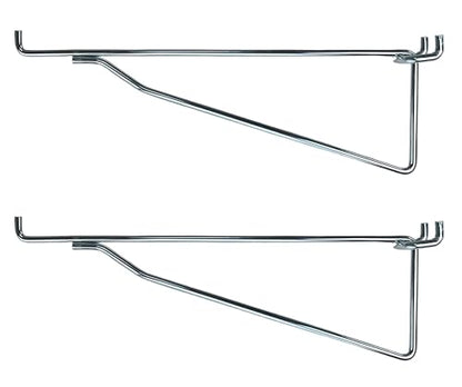 MEGA Heavy Duty Steel Shelf Brackets for Pegboard (2, 12") - size: 12 Inch