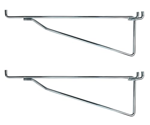 MEGA Heavy Duty Steel Shelf Brackets for Pegboard (2, 8") - size: 8 Inch
