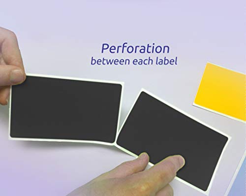 NextDayLabels 500 Rectangle Stickers, Color Coding Labels Roll, (3" x 5") - color: Black