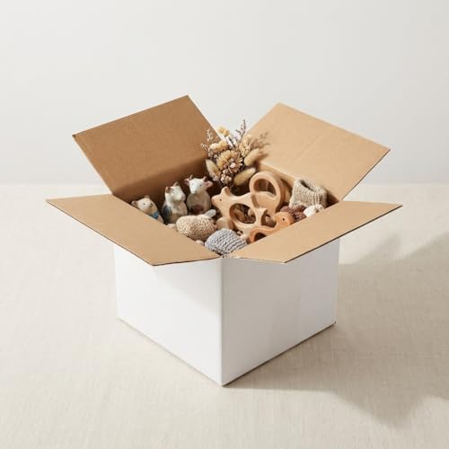 CRUGLA 50 Pack 5x5x5 Shipping Boxes, Small White Mailing Boxes - size: 5x5x5 Inch 50 Pack