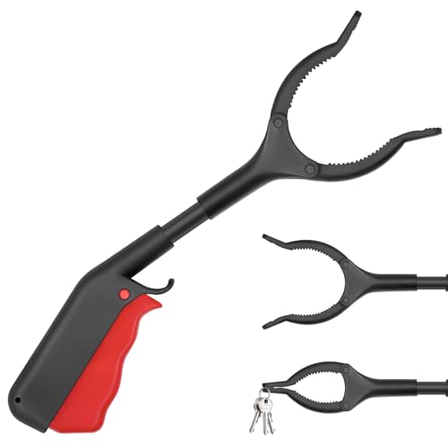 Grabber Reacher Tool, 11" Grabber with Anti-Slip 360° Rotating Jaw