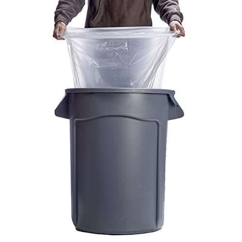 Consolidated Plastics Premium Commercial Trash Can Liners, Leak-Free Bulk Garbage Bags for Offices Made in USA (Clear 23 Gal. 27x45 .75 Mil Heavy – 250 Case) - color: Clear 23 Gal. 27x45 .75 Mil Heavy (250 Case)