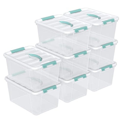 8-Pack Stackable Clear Storage Bins with Lids, 14-Qt Storage Box - size: 14 Quart