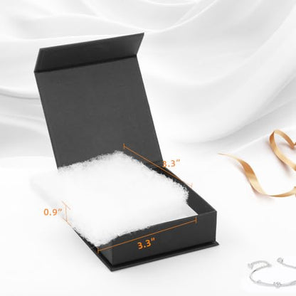 Jewelry Gift Boxes, 10 Pack 3.5x3.5x1.18 inch Small Jewelry Boxes, Small Gift Box for Necklaces Bracelet Earring Ring Gift packaging(Black) - color: Black