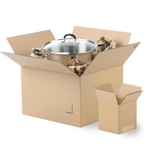 The Boxery 10"x8"x6" Corrugated Cardboard Boxes 100-Pack - size: 10 x 8 x 6"