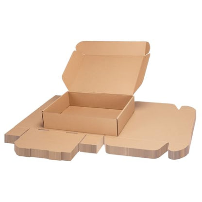PHAREGE 25 Pack 13x10x3 inch Cardboard Shipping Boxes, Brown Mailing Box - color: Brown, size: 13x10x3 inch 25 Pack