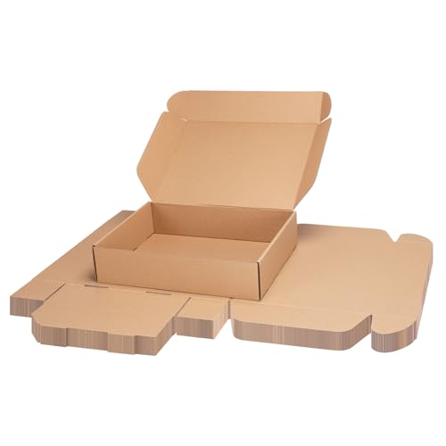 PHAREGE 25 Pack 13x10x3 inch Cardboard Shipping Boxes, Brown Mailing Box - color: Brown, size: 13x10x3 inch 25 Pack