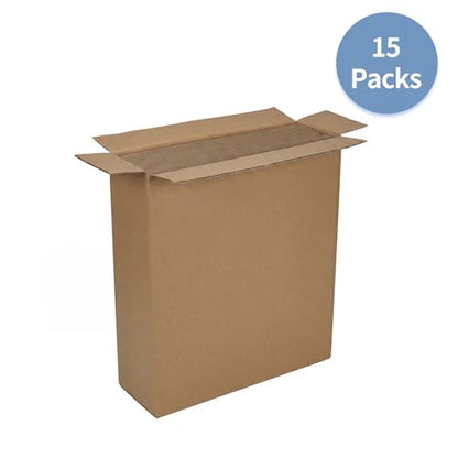 Hoikwo 12x12x3 Large Thin Brown Shipping Boxes Set of 15 - color: Brown, size: 12x12x3-15 Boxes