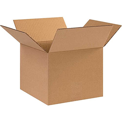 The Packaging Wholesalers 10 x 10 x 8 Inches Shipping Boxes, 25-Count (BS101008)