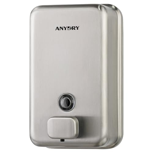 anydry Commercial Soap Dispenser Wall Mounted 37oz Brushed Stainless Steel - color: Brushed