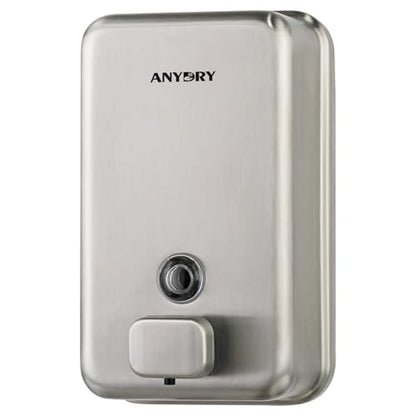 anydry Commercial Soap Dispenser Wall Mounted 37oz Brushed Stainless Steel - color: Brushed