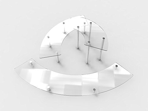 FixtureDisplays® 17.8" W x 3.25" D x 4.5" H 3 Tier Clear Acrylic Countertop Cupcake Display Stand Treats Jewelery Organizer Rack 16797