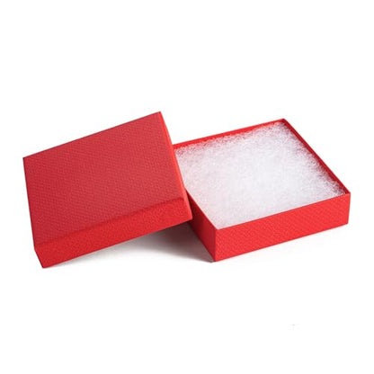 Magicool 40 Pack Red Cardboard Jewelry Boxes with Lids and Cotton, 3.5x3.5x1 Inch, Perfect for Earrings, Bracelets, Necklaces, Rings, Gifts - color: Red, size: 3.5x3.5x1 Inch (Pack of 40)