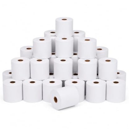 Thermal Paper Rolls, 2 1/4" x 80', 50 Rolls/Case, White Receipt Paper for POS & Credit Card Terminals - size: 2 1/4" x 80'