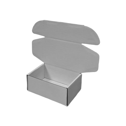 50 Pack 6x4x1.6 in Gray Shipping Boxes - color: Gray, size: 6x4x1.6 in