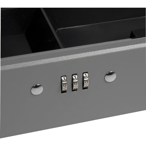 BARSKA 12-Inch Cash Box with Combination Lock , Gray - size: 12 Inch, style: Combo Lock