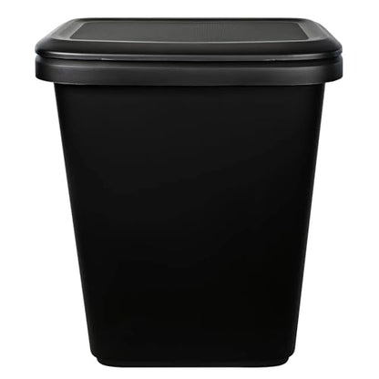 Kitchen Trash Can 20.4 Gallon, Dual Compartment Garbage & Recycling Bin with Lift Top Lid, Plastic Wastebasket for Kitchen, Office, Home - Black