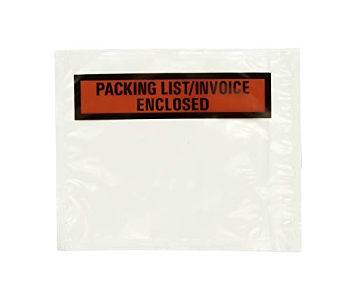 Quality Park Packing List Envelopes; Clear Self Adhesive Pouch, 4-1/2 x 5-1/2, Packing List/Invoice Enclosed, for Shipping, 100 per Carton (QUA46894)