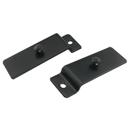 6PCS Nail Free Metal Slot Board Hooks Commercial Panel Wall Hanging Traceless Display Shelf Hooks for Picture Frames Art Centers Panel Displays Recessed Picture Display Hooks Black
