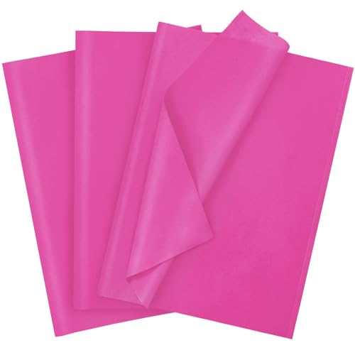 120 Sheets 14 x 20 Inch Hot Pink Tissue Paper for Gift Bag Wrapping - color: Hot Pink