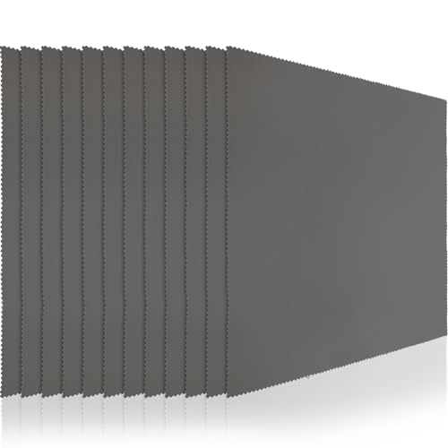 Frienda 12 Pack Large Glass Cleaning Cloth, Gray - color: Gray