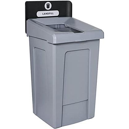 3 in 1 Recycling Station with Lid, Recycle Bin, Exterior Trash Can, Recycling Station Kit, Heavy Duty Premium Plastic, Indoor/Outdoor, Perfect for Kitchen, Home, Office, Garden, Garage (33 Gallon) - size: 3-IN-1