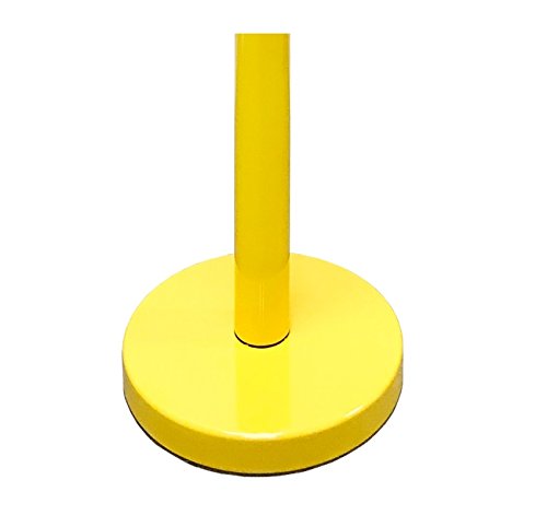 VIP Crowd Control Retractable Belt Stanchion Queue Safety Barrier Set, 36" Ht, 78" Belt (2 YEL Posts Red Belt) - color: 2 YEL Posts Red Belt