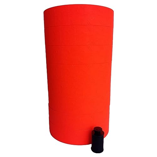 Red Labels for Monarch 1136, One Sleeve, 8 Rolls, 14,000 Two Line labels