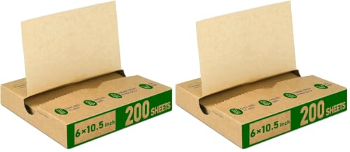 EcoDispose Precut POP UP Deli Paper Sheet, 400 Pack, 6" x 10-1/2", Kraft - color: Kraft, size: 6“x10.5”inch (Pack of 2)