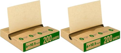 EcoDispose Precut POP UP Deli Paper Sheet, 400 Pack, 6" x 10-1/2", Kraft - color: Kraft, size: 6“x10.5”inch (Pack of 2)