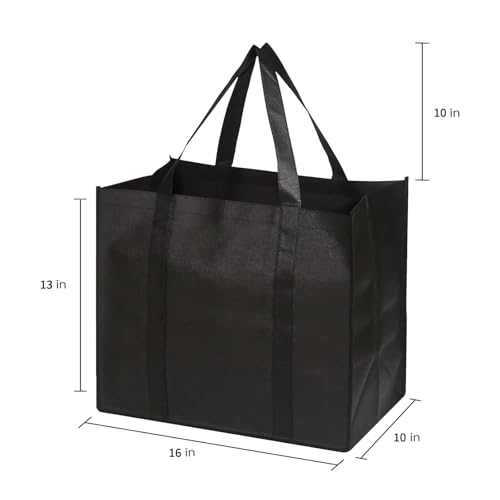 1 Pack Large Foldable Shopping Bag, 16" W x 13" H x 10" D, Reusable Grocery Bag, Used for Shopping - color: D2-red2