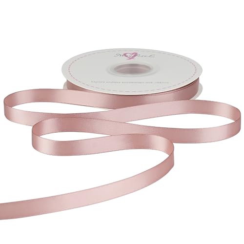 MAYREEL Dusty Rose Satin Ribbon 1/2 Inch Double Faced 50 Yards Thin - color: Dusty Rose, size: 1/2 Inch