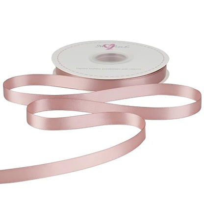MAYREEL Dusty Rose Satin Ribbon 1/2 Inch Double Faced 50 Yards Thin - color: Dusty Rose, size: 1/2 Inch