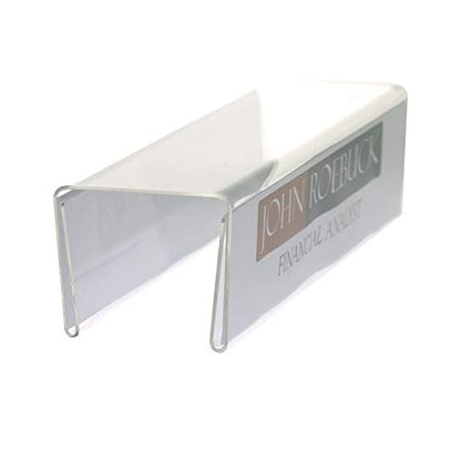 Source One Deluxe Clear Acrylic Cubicle Sign Holder & Name Plates 3 Sizes Available (2 1/4 Inch Hook, Name Plate Double Sided) - color: Name Plate Double Sided, size: 2 1/4 Inch Hook