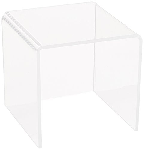 Azar Displays 515322 5.5" Acrylic Square Riser (4 Pack) - size: 5.5 X 5.5