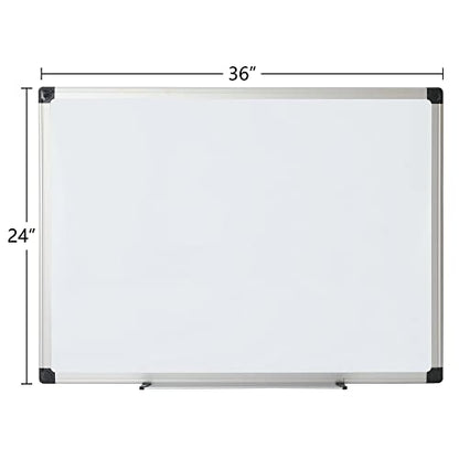 Office Depot Aluminum-Framed Dry-Erase Board, 24" x 36", White Board, Silver Frame