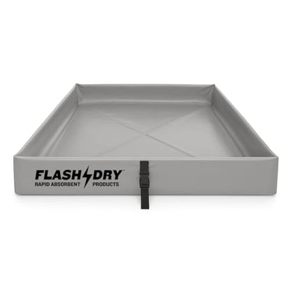FLASHDRY Portable Spill Containment Berm, Folding Duck Pond, 4'' x 4'' - color: Grey