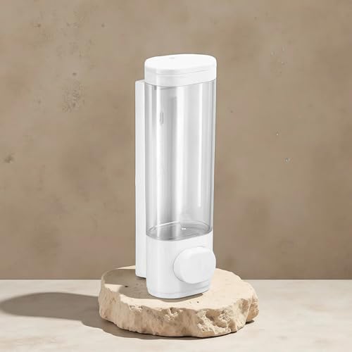 10oz/300ml Single Manual Wall Mounted Soap Dispenser, White - color: White