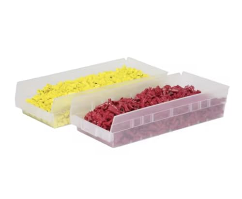 12-Pack of Clear Plastic Storage Shelf Bins LO59838